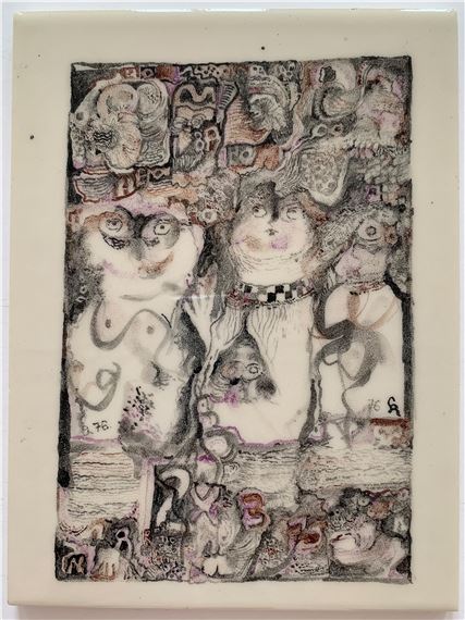 Ohne Titel (Bemalte Fliese - Konrad Koller