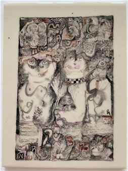 Ohne Titel (Bemalte Fliese - Konrad Koller