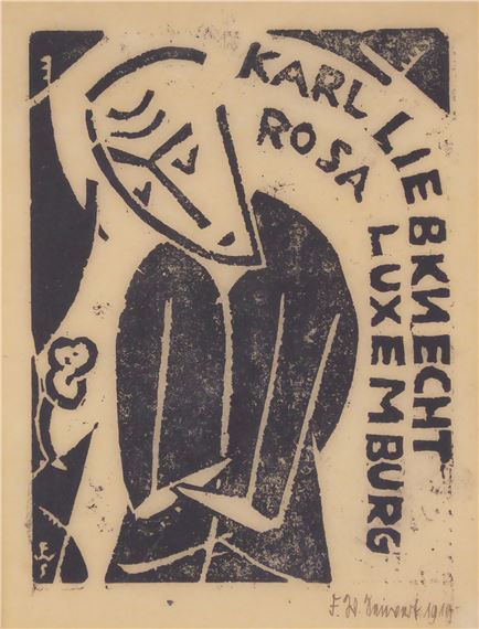 Karl Liebknecht / Rosa Luxemburg by Franz Wilhelm Seiwert, 1919