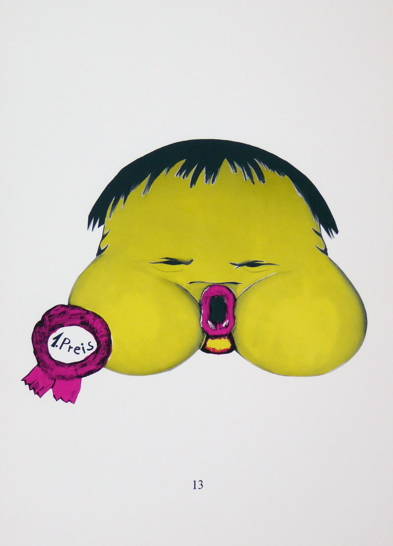 Artwork by Jörg Immendorff, 11 Bll. Lidl-Babies, Made of Farb. Offsets mit typographischen Wünschen