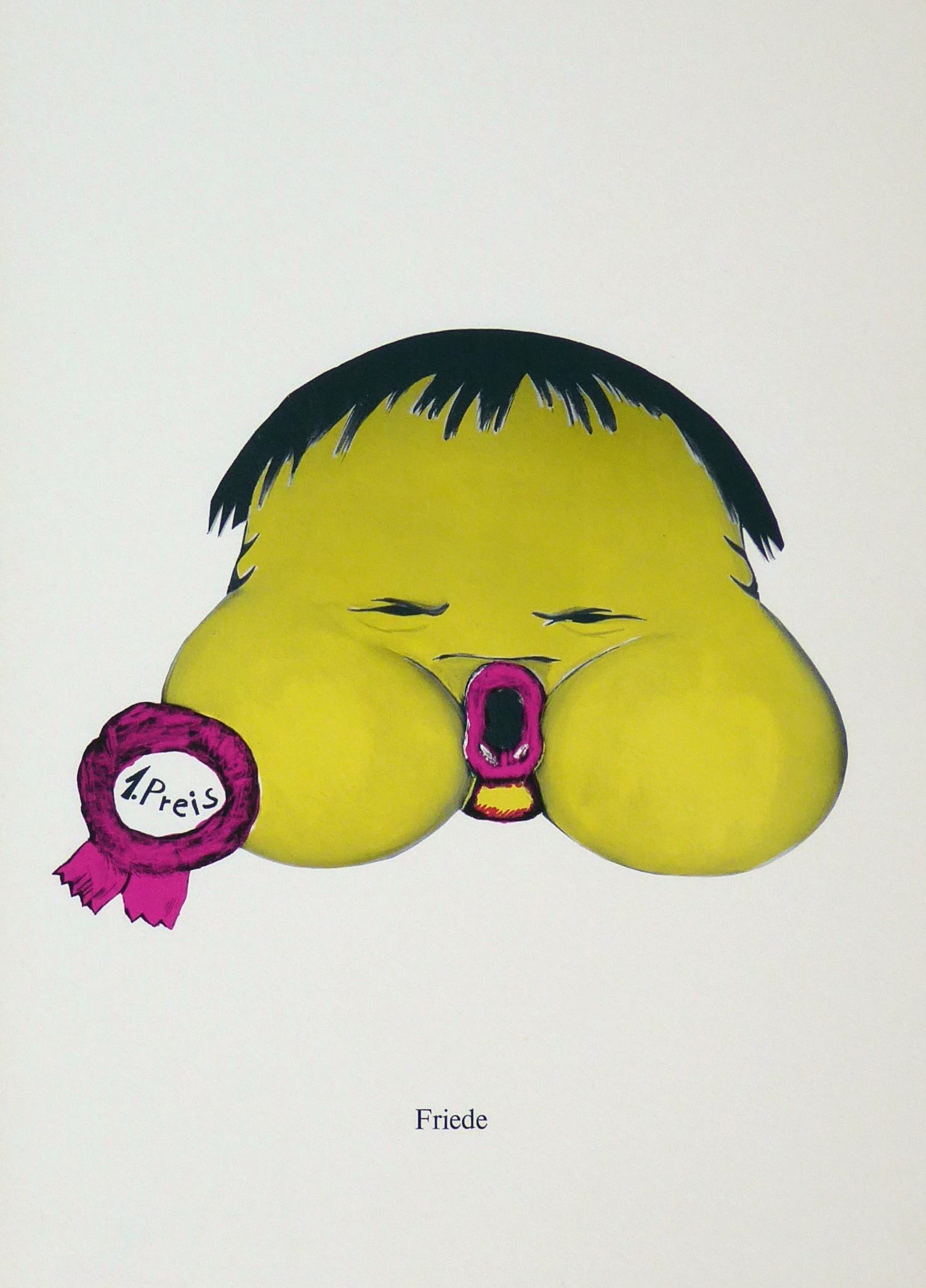 Artwork by Jörg Immendorff, 11 Bll. Lidl-Babies, Made of Farb. Offsets mit typographischen Wünschen