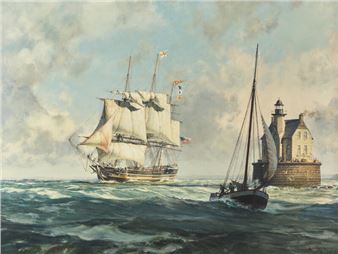 John Stobart
(British, 1929-2023)
Packet Ambassador Rounding Race Rock, 1972 - John Stobart