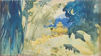 Albert Besnard
(French, 1849-1934)
View of the Peradinya Botanical Gardenin Kandy, Sri Lanka, 1910