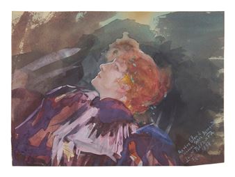 Louis-Albert Besnard
(French, 1873-1962)
Portrait of Sarah Bernhardt, 1894