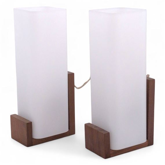 Paire d'appliques en contreplaqué de teck by Louis Christiaan Kalff, années 1960