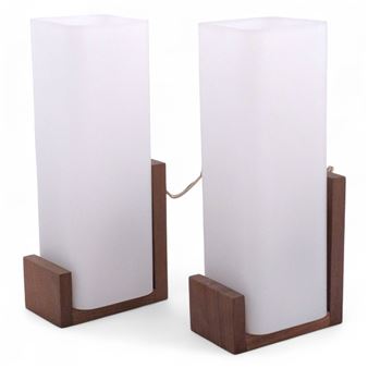 Paire d'appliques en contreplaqué de teck - Louis Christiaan Kalff