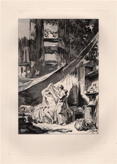 THE HERMIT by Jean-Honoré Fragonard, 1883