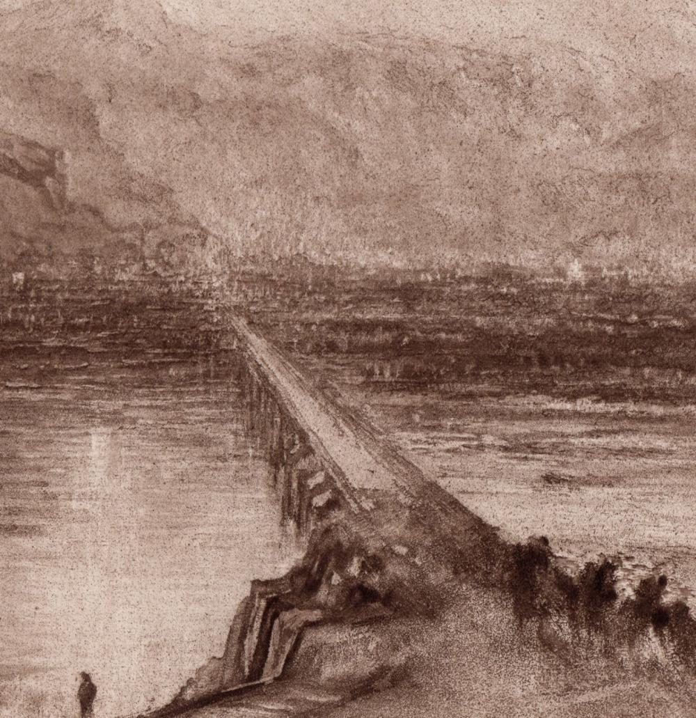 Artwork by Joseph Mallord William Turner, Bellinzona, Made of Hand Pulled Copper Plate Etching On Thick Wove Paper