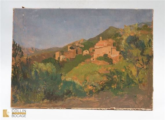 View of a mountain village - Raymond Jean Verdun