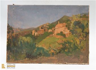 View of a mountain village - Raymond Jean Verdun