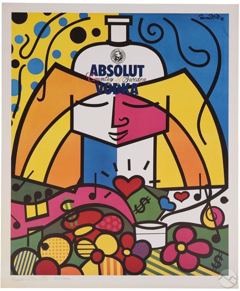 Romero Britto | Absolut Vodka Campaign Litho | MutualArt