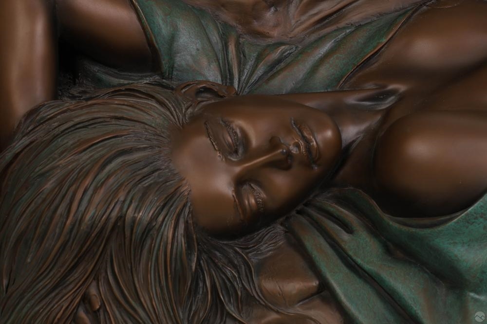 Artwork by Bill Mack, Bronze Nude Girl Relief Sculpture, Made of Bonded Bronze
