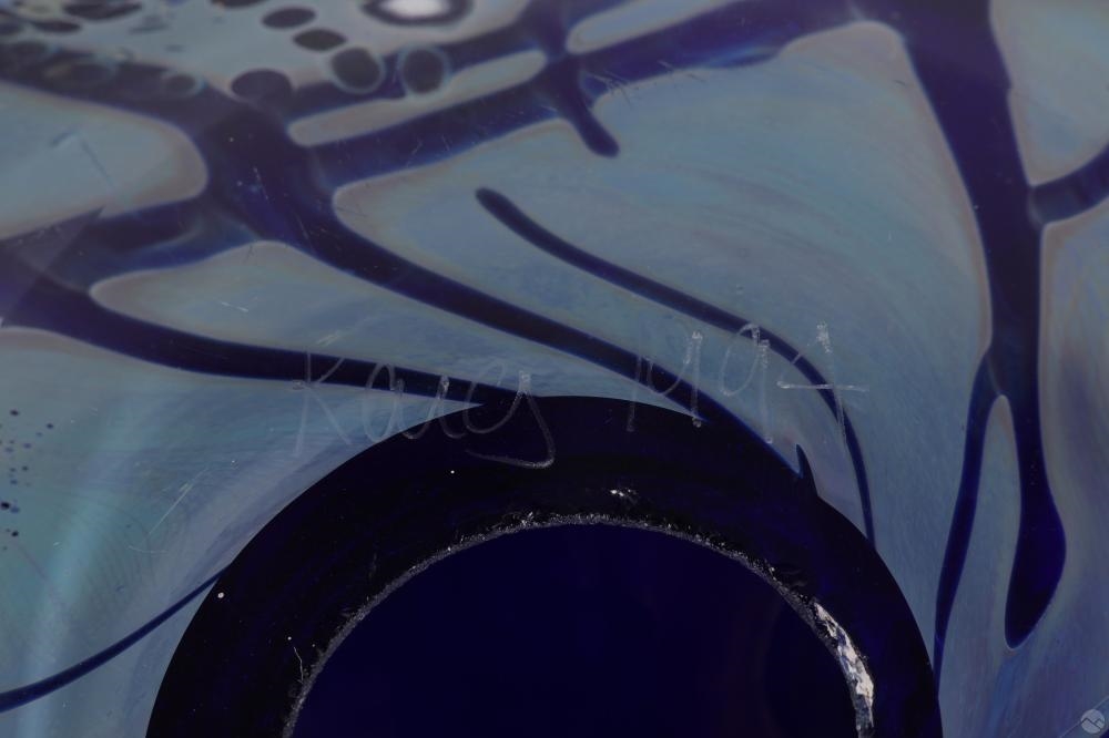 Artwork by Rollin Karg, Studio Art Glass Disc Sculpture, Made of Studio Art Glass