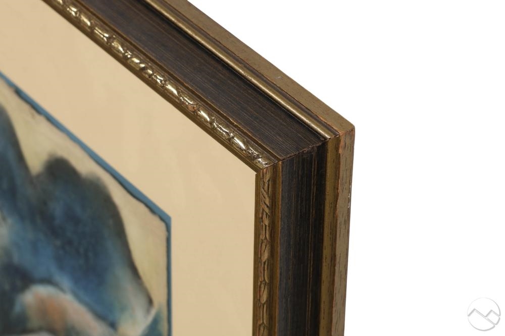 Artwork by Richard Ziegler, Pastel Valley Landscape, Made of Pastel On Deckled Edge Paper