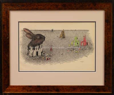 Králíček na dětské stavebnici