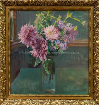 Kytice ve váze - Antonín Hudeček