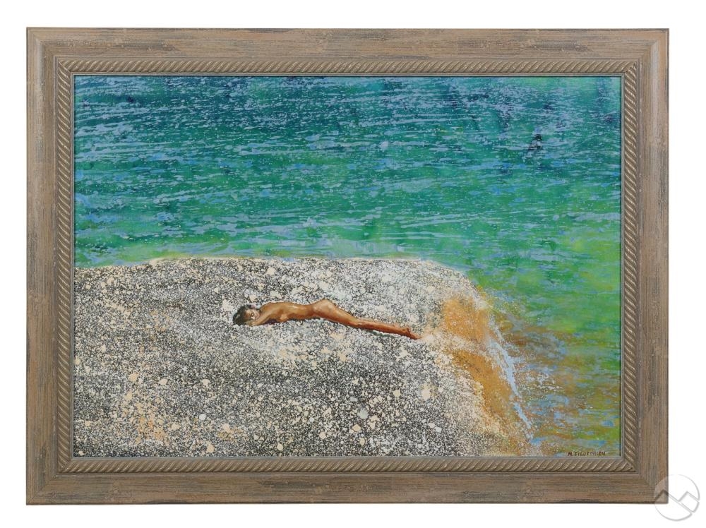 Artwork by Maria Filopoulou, Swimmer II, Made of Oil On Canvas