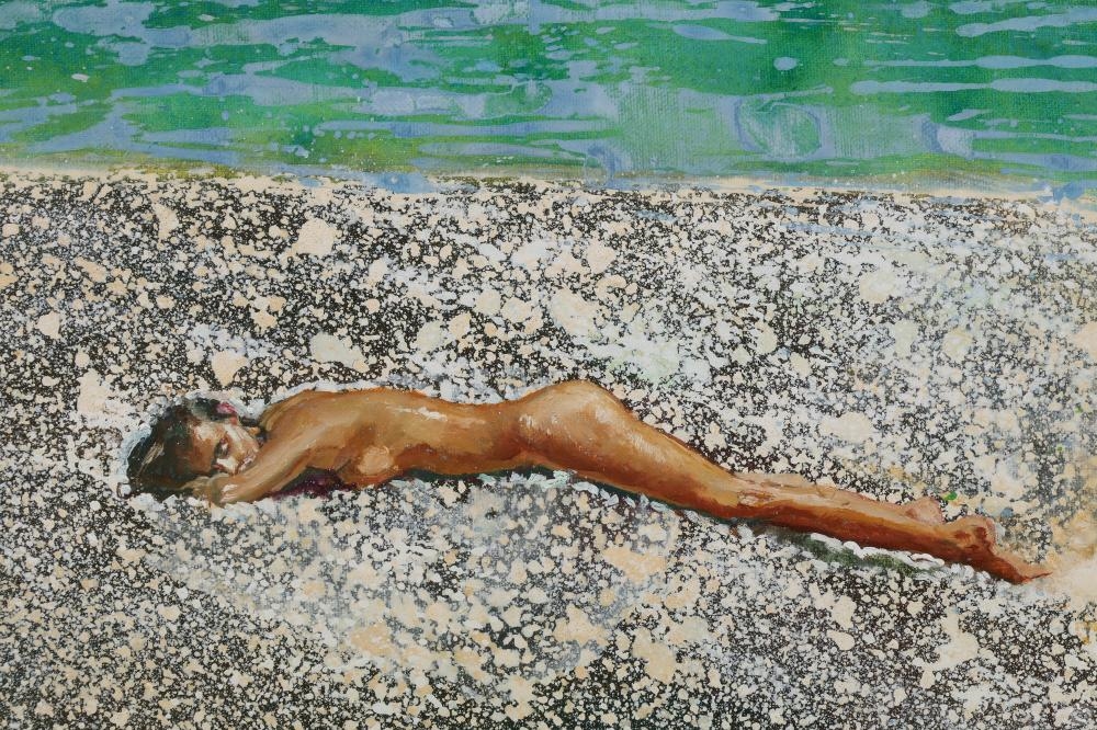 Artwork by Maria Filopoulou, Swimmer II, Made of Oil On Canvas