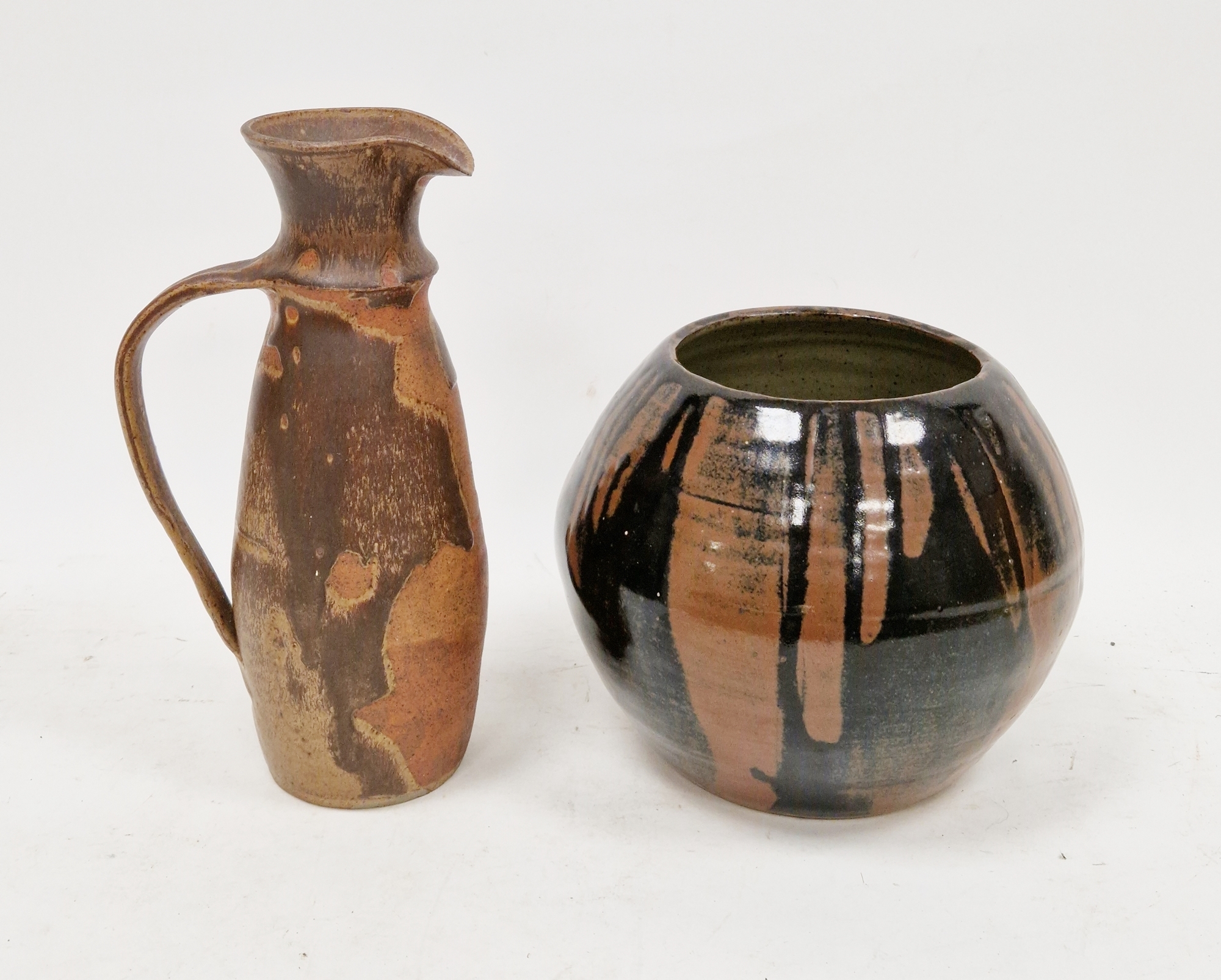 Artwork by Ian Axton, Studio pottery jug and vase, Made of Studio Pottery