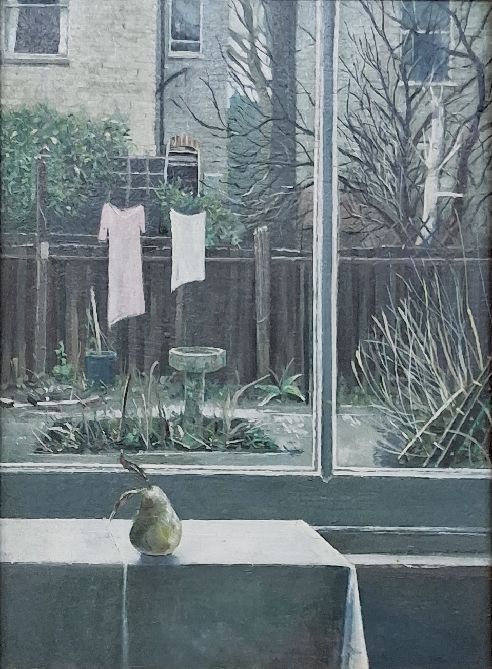 Artwork by Paul Jackson, Back Garden, Made of Oil On Board