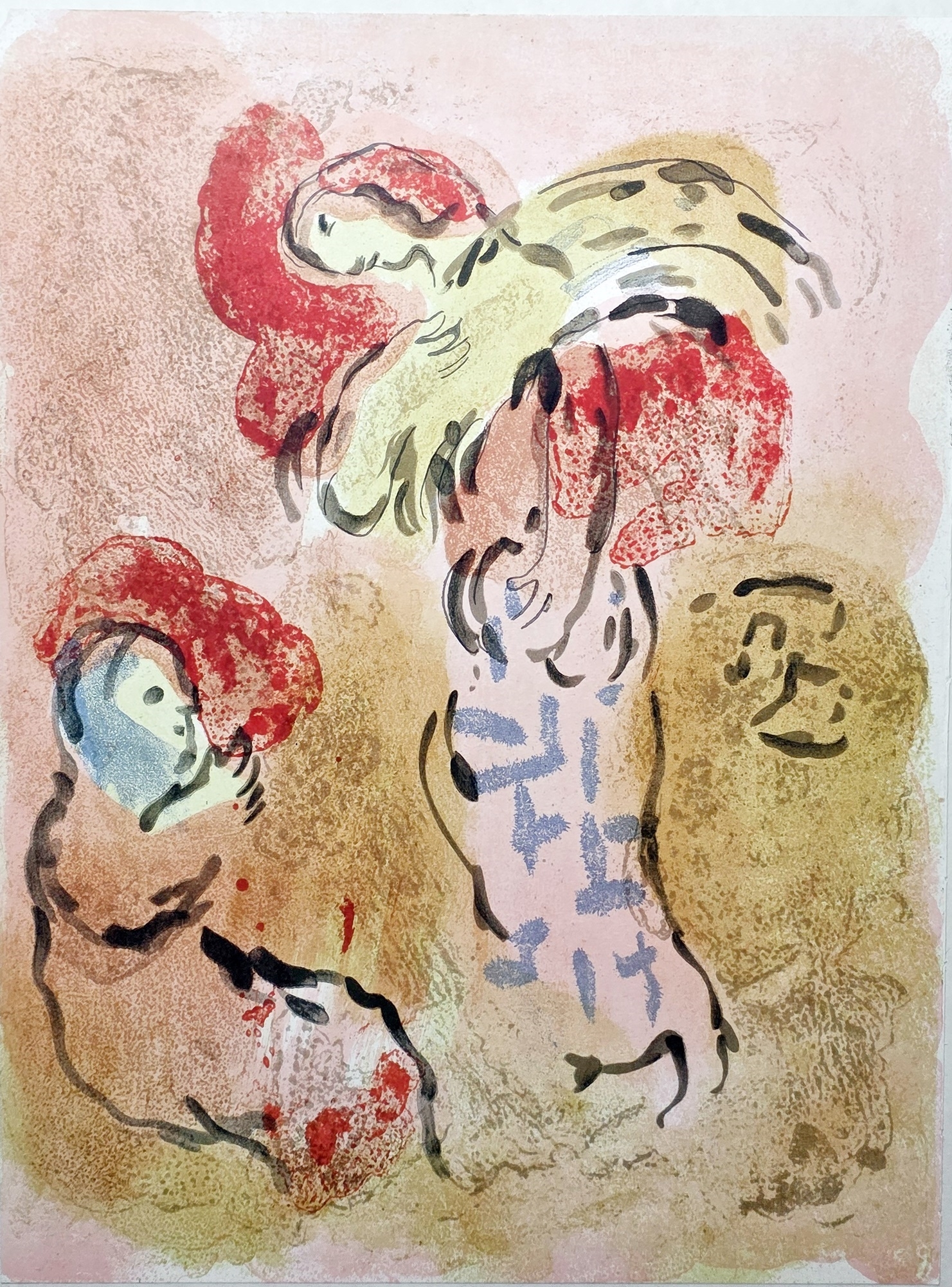 Marc Chagall | Ruth Gleaning and Ruth at the Feet of Boaz | MutualArt