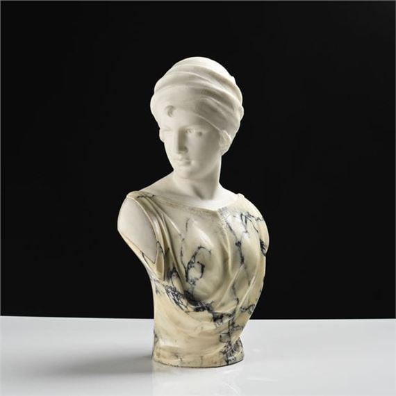 Bust of a young girl with turban - Gugliemo Pugi