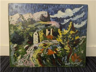 Landscape Oil on panel - José Mange