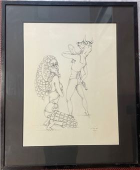 Woman with plant - Guy Falcou