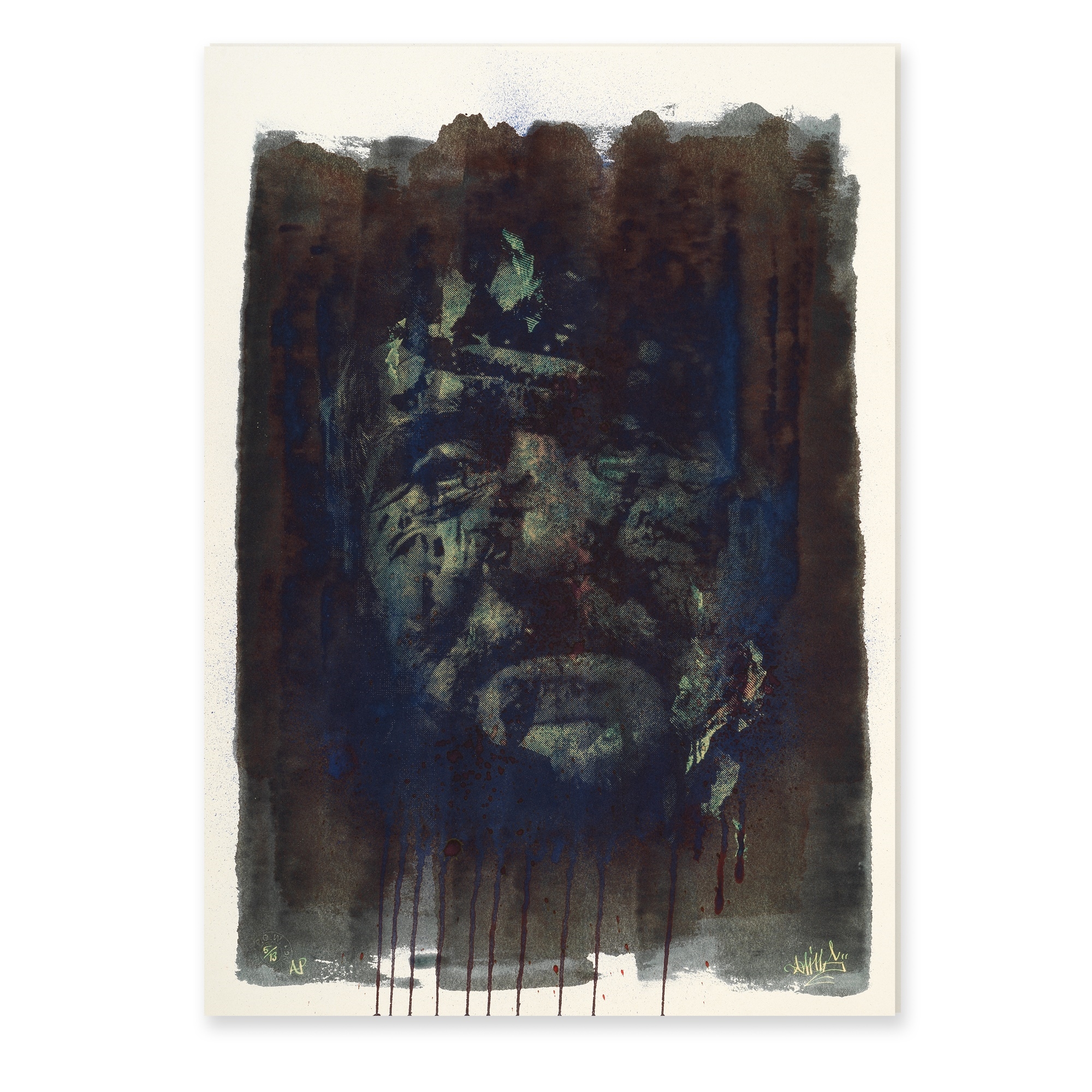 Artwork by Alexandre Farto, The Unknown Icon AP, Made of Screenprint With Ink And Bleach On Wove Paper