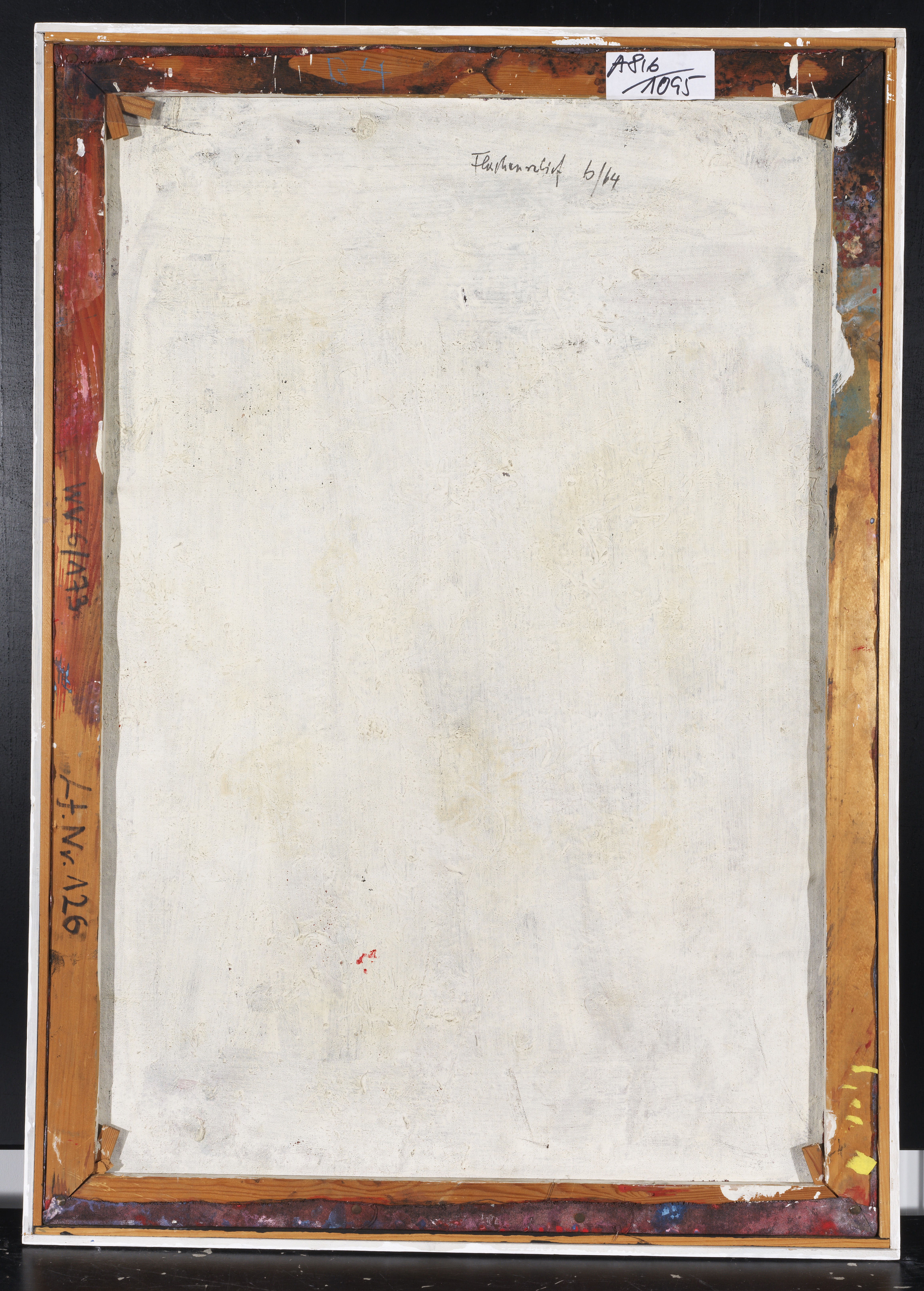 Artwork by Fred Thieler, Flächenrelief-b/64, Made of Mixed Media With Collaged Paper On Canvas