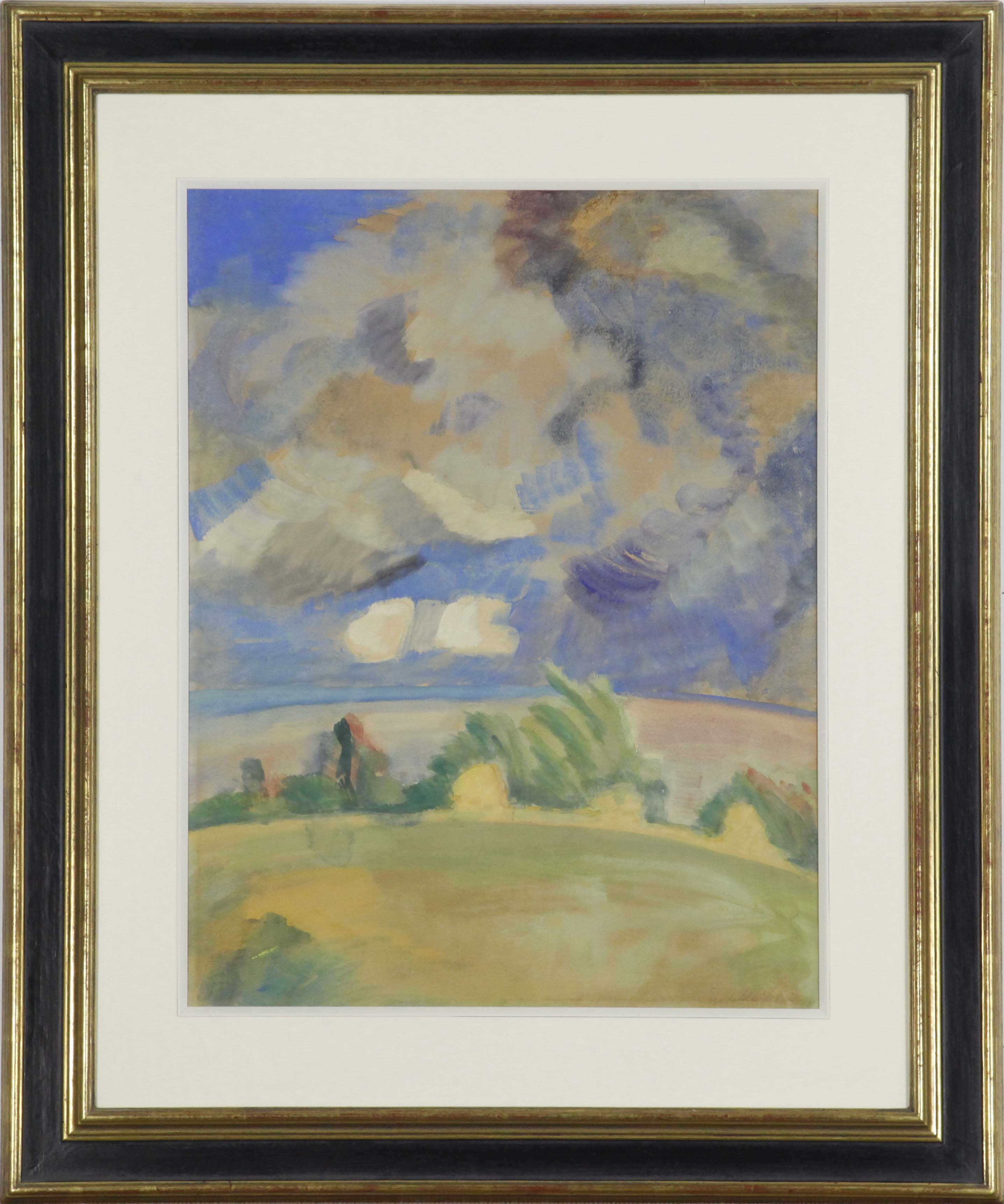 Artwork by Erich Heckel, Gewitter über Angeln, Made of Watercolor