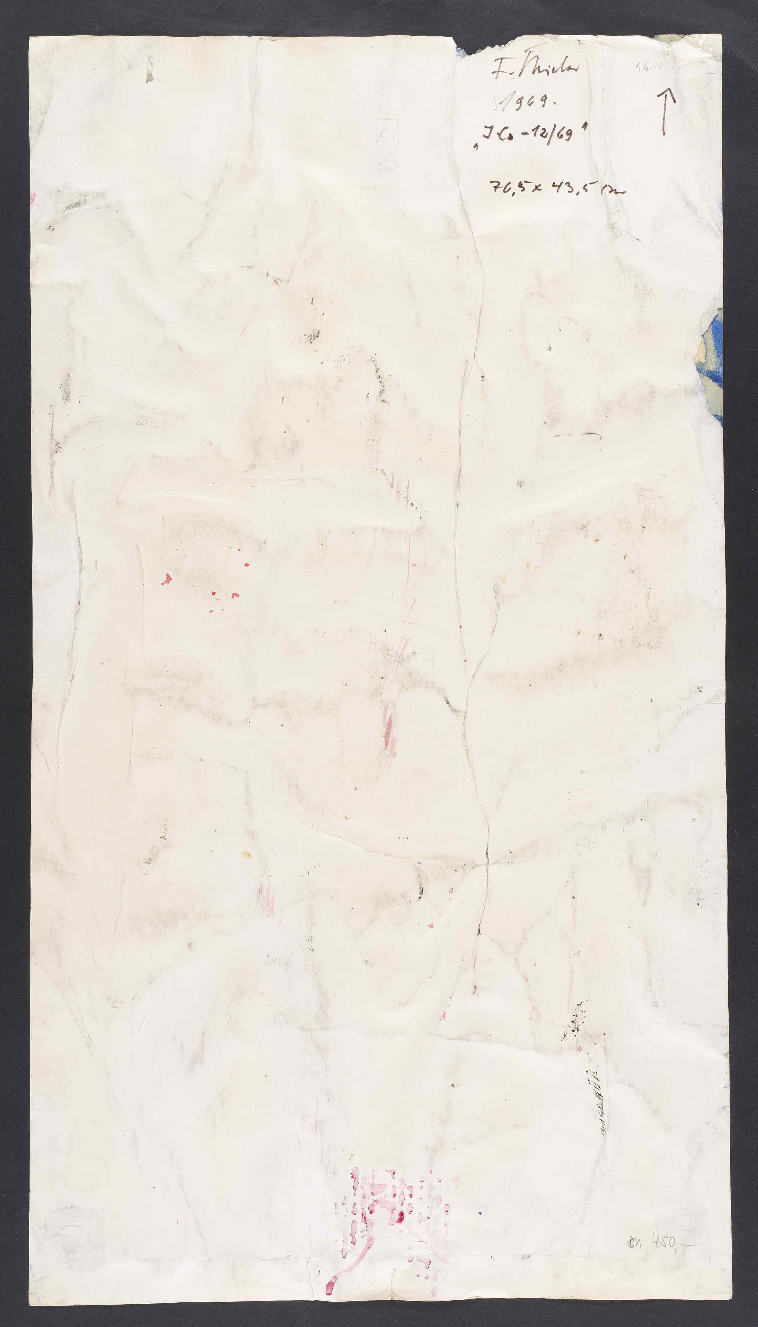 Artwork by Fred Thieler, J.Co - 12/69, Made of Collage