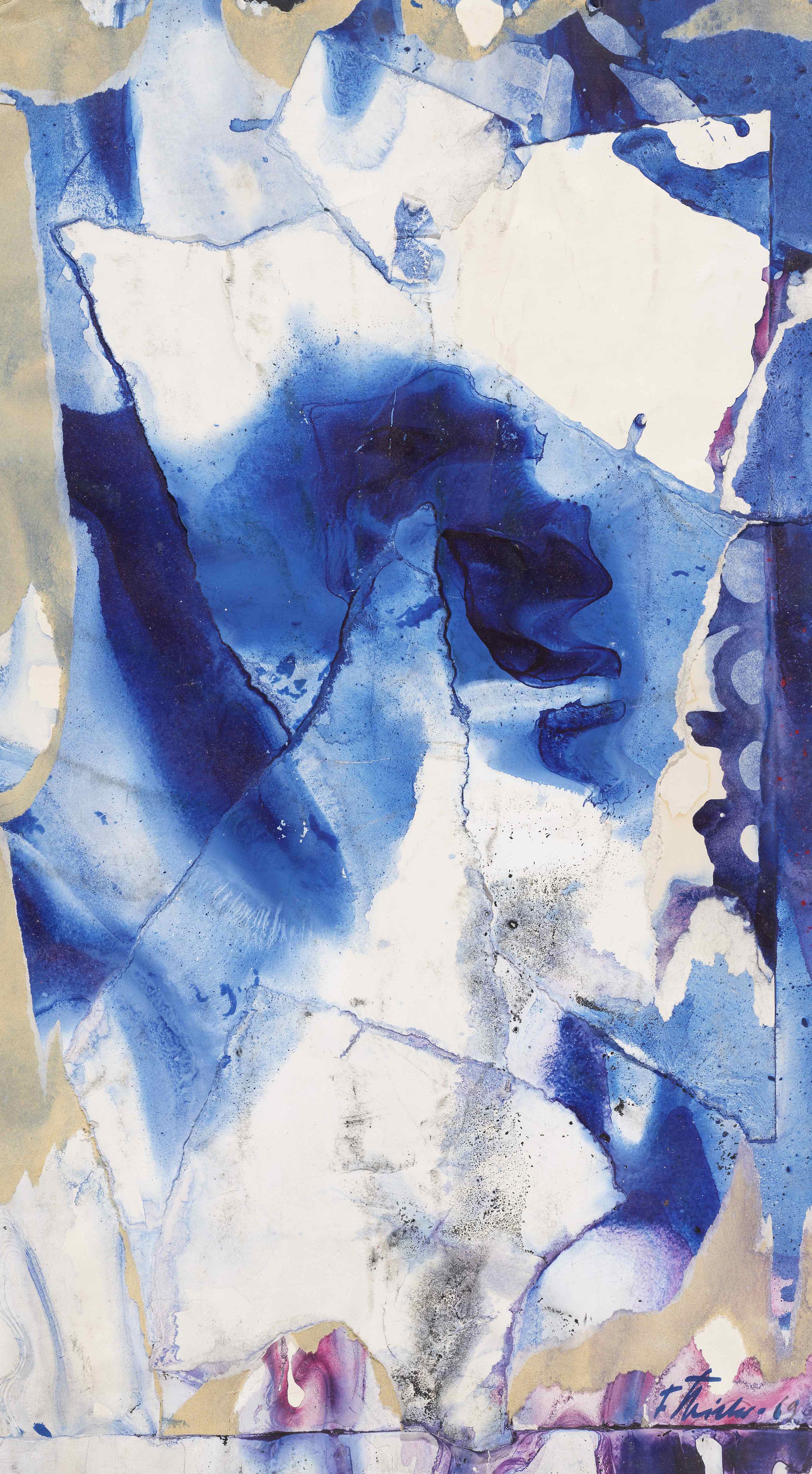 Artwork by Fred Thieler, J.Co - 12/69, Made of Collage