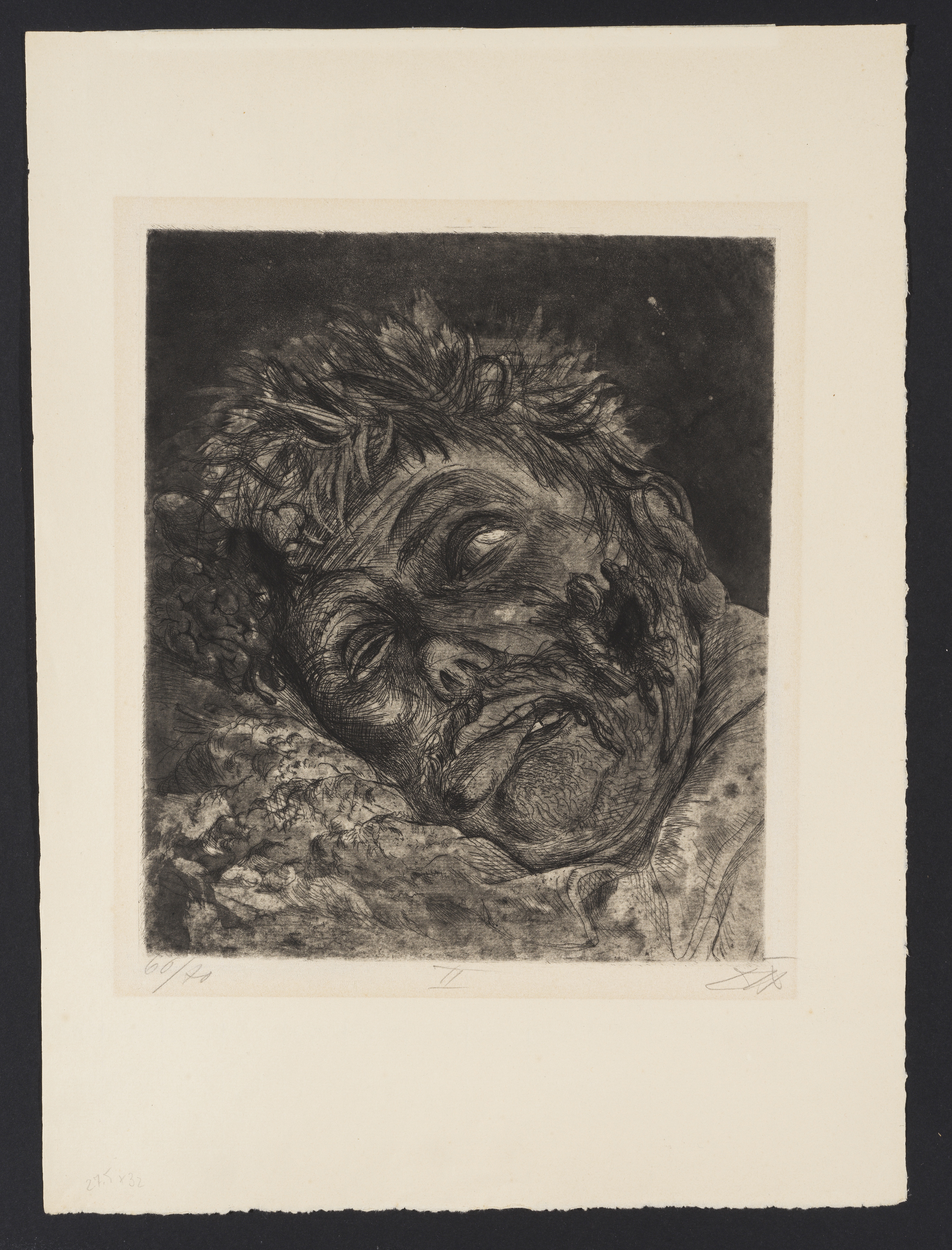 Artwork by Otto Dix, Toter (St. Clément, Made of Etching