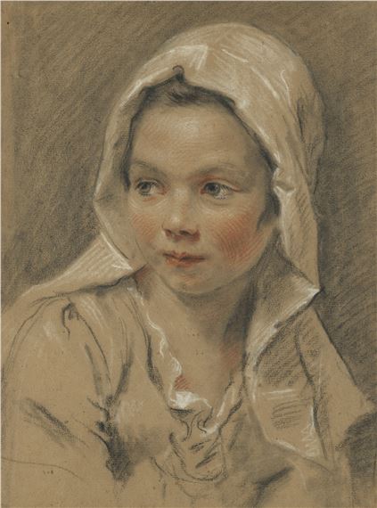 Jeune fille portant un fichu sur la tête - Gaetano Gandolfi