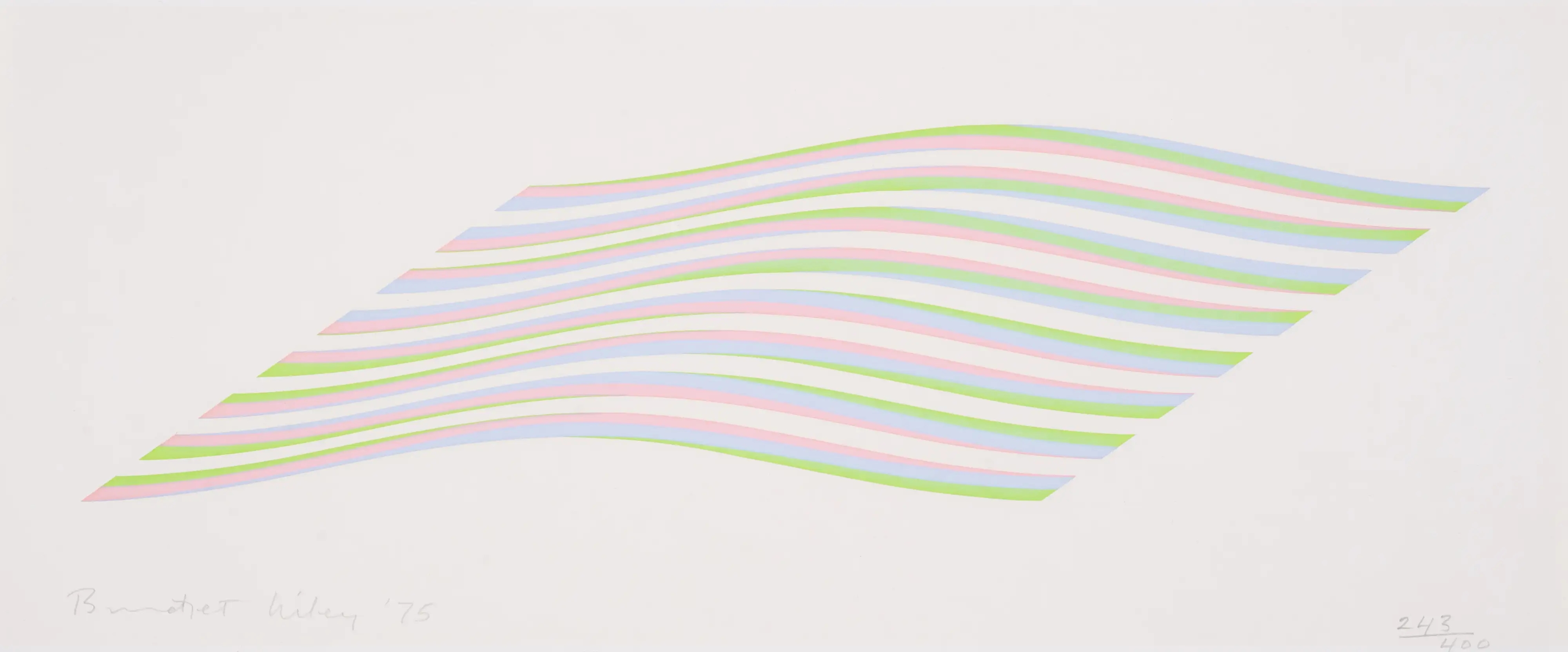 Artwork by Bridget Riley, Untitled (Wave, Made of Screenprint In Colours