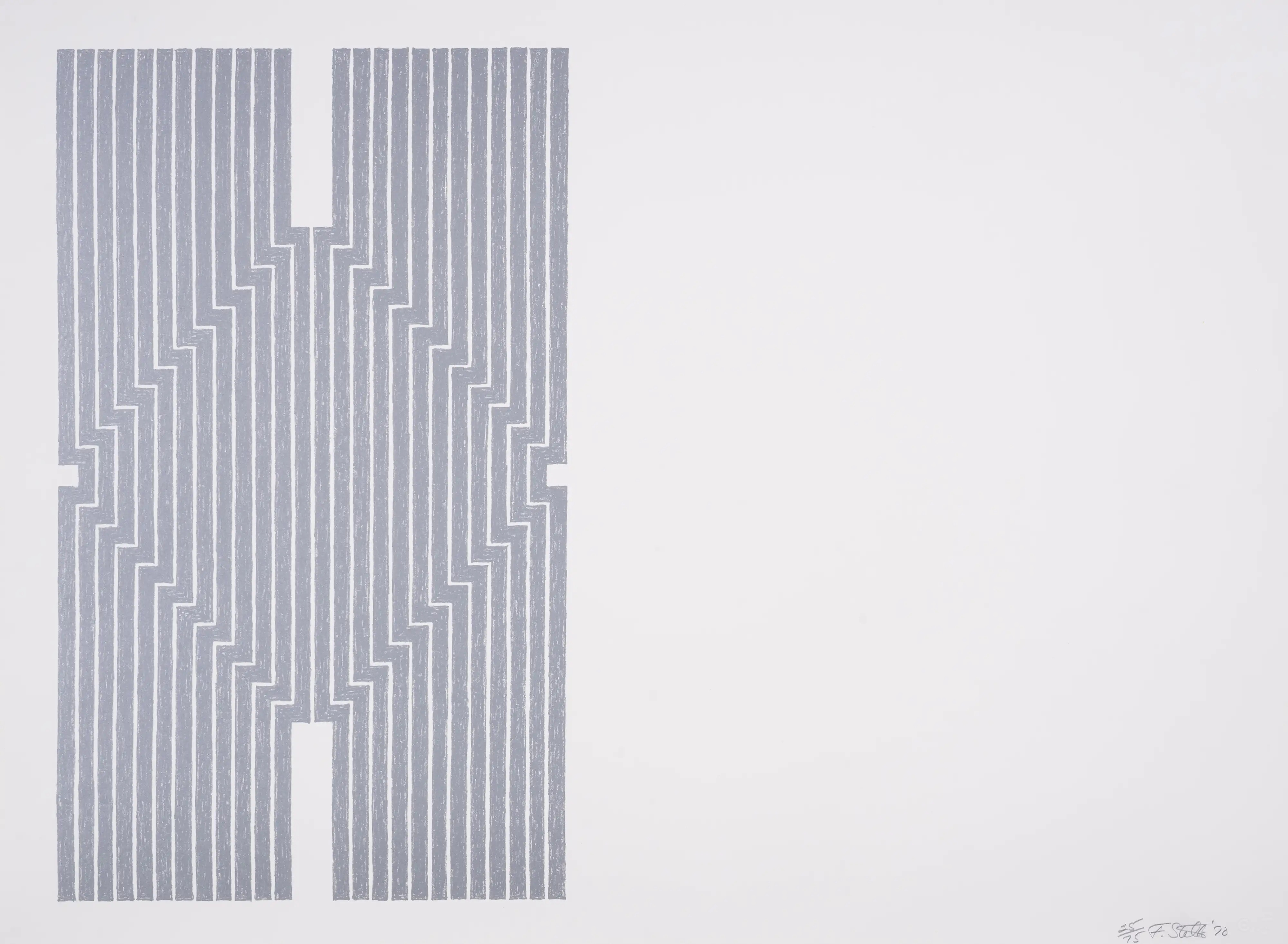 Artwork by Frank Stella, Newstead Abbey, from Aluminum Series (Axsom 30, Made of Lithograph