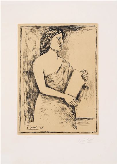 Donna con il Libro - Carlo Carrà