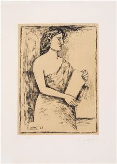 Donna con il Libro - Carlo Carrà