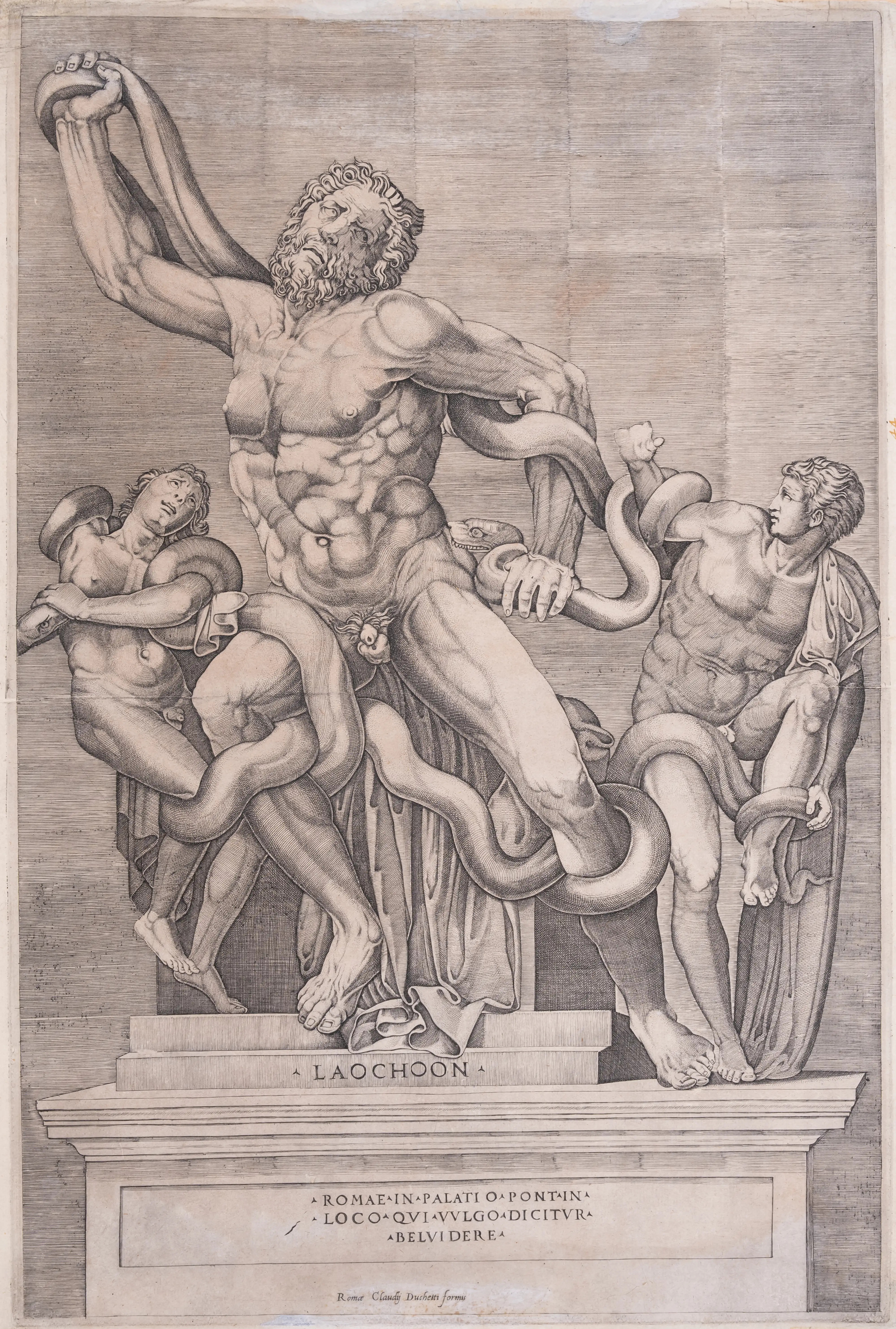 Artwork by Italian School, 16th Century, Laocoön and His Sons, from 'Speculum Romanae Magnificentiae, Made of Engraving
