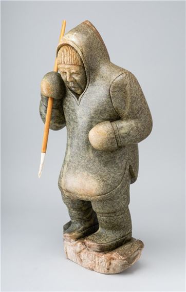 Brazilian soapstone carving of a hunter - Abraham Apakark Anghik Ruben
