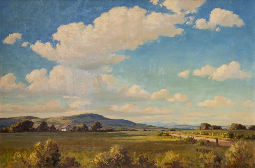 Artwork by Roland Gissing, Untitled - Open Landscape, Made of Oil On Canvas