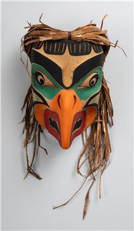 carved and polychromed Eagle mask - Tony Gulbrandsen