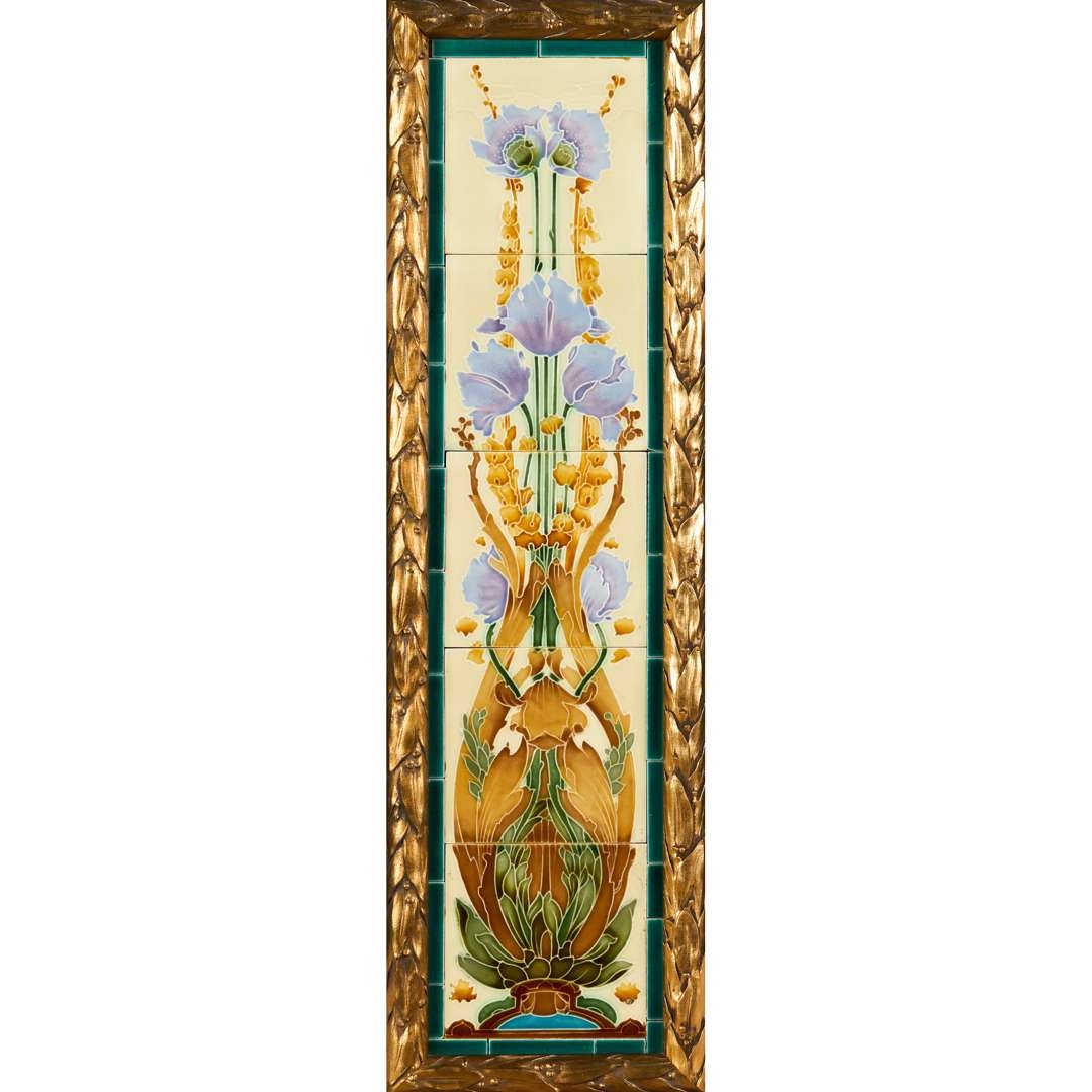 Leon Victor Solon | FIVE-TILE PANEL (Circa 1900) | MutualArt