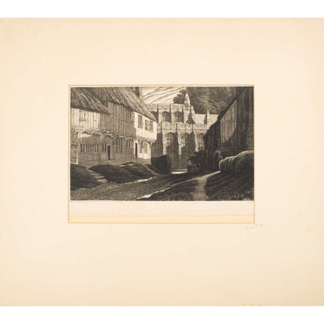Artwork by Frederick Landseer Maur Griggs, MEMORY OF CLAVERING, Made of Etching