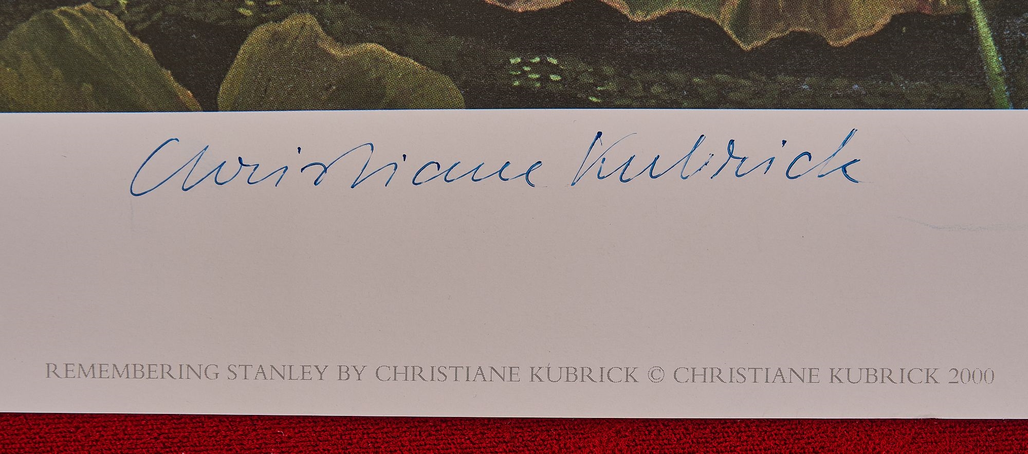 Artwork by Christiane Kubrick, Remembering Stanley, Made of Color Lithographic Print