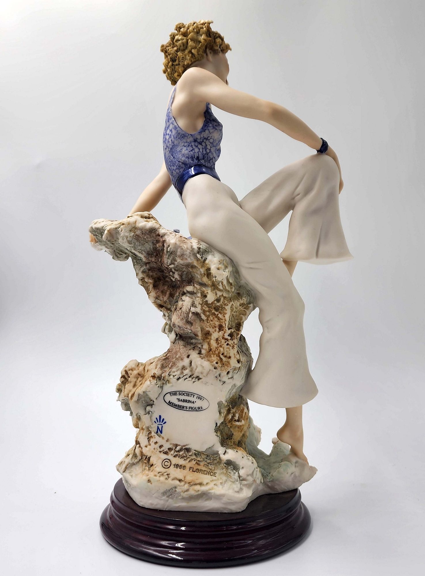 Artwork by Giuseppe Armani, Sabrina, A Capodimonte Giuseppe Armani Hand Painted Porcelain Figurine, Box & COA, Made of Porcelain