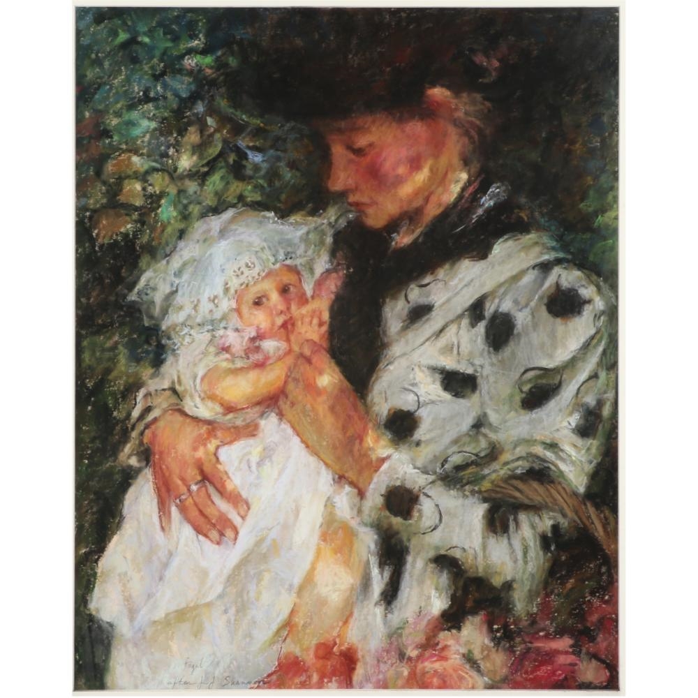 Artwork by Susan Hope Fogel, Flower Girl, Made of Pastel On Paper