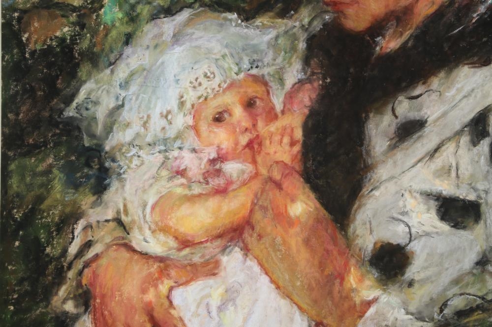 Artwork by Susan Hope Fogel, Flower Girl, Made of Pastel On Paper