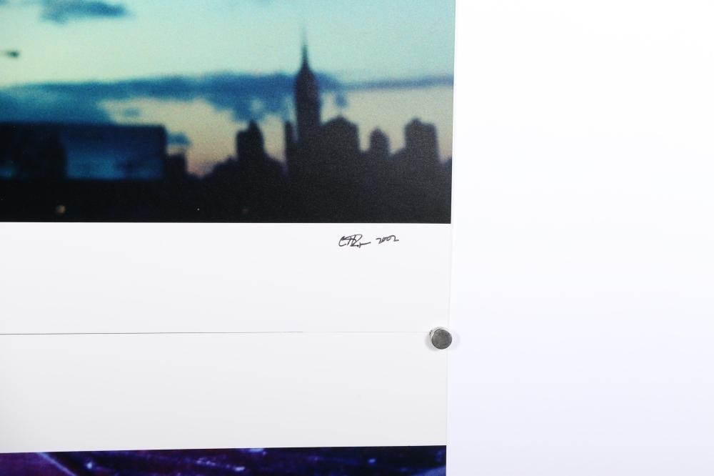 Artwork by Carl Pope, city landscape silhouette, 2002 / interior scene, 2002, Made of 2 Photographs